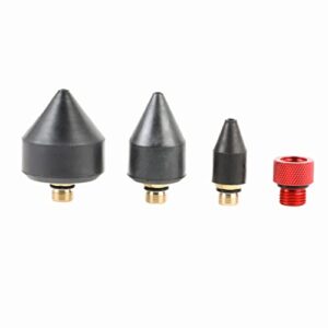 ares 17005 – 4-piece rubber tip nozzle accessory set for any air blow gun – includes 3 rubber tip sizes and high flow adapter – rubber tips protect finished surfaces during use