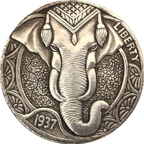 US Five Cents Buffalo Copy Antique Hobo Coin, Commemorative Badge Collection Toy (Elephant)