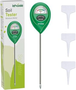 lehomle soil moisture meter - plant water meter - moisture meter for house plants, plant care tools-green