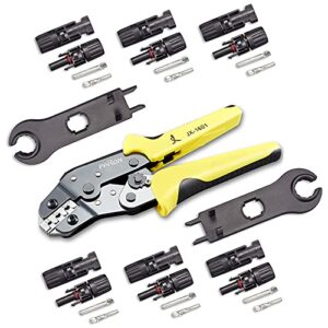 paron solar tools solar connectors tool solar crimping tool with 2pcs wrench and 6pairs solar connectors, solar installation tool crimping tool for mc4 connector 14-10 awg (2.5-6.0mm²)