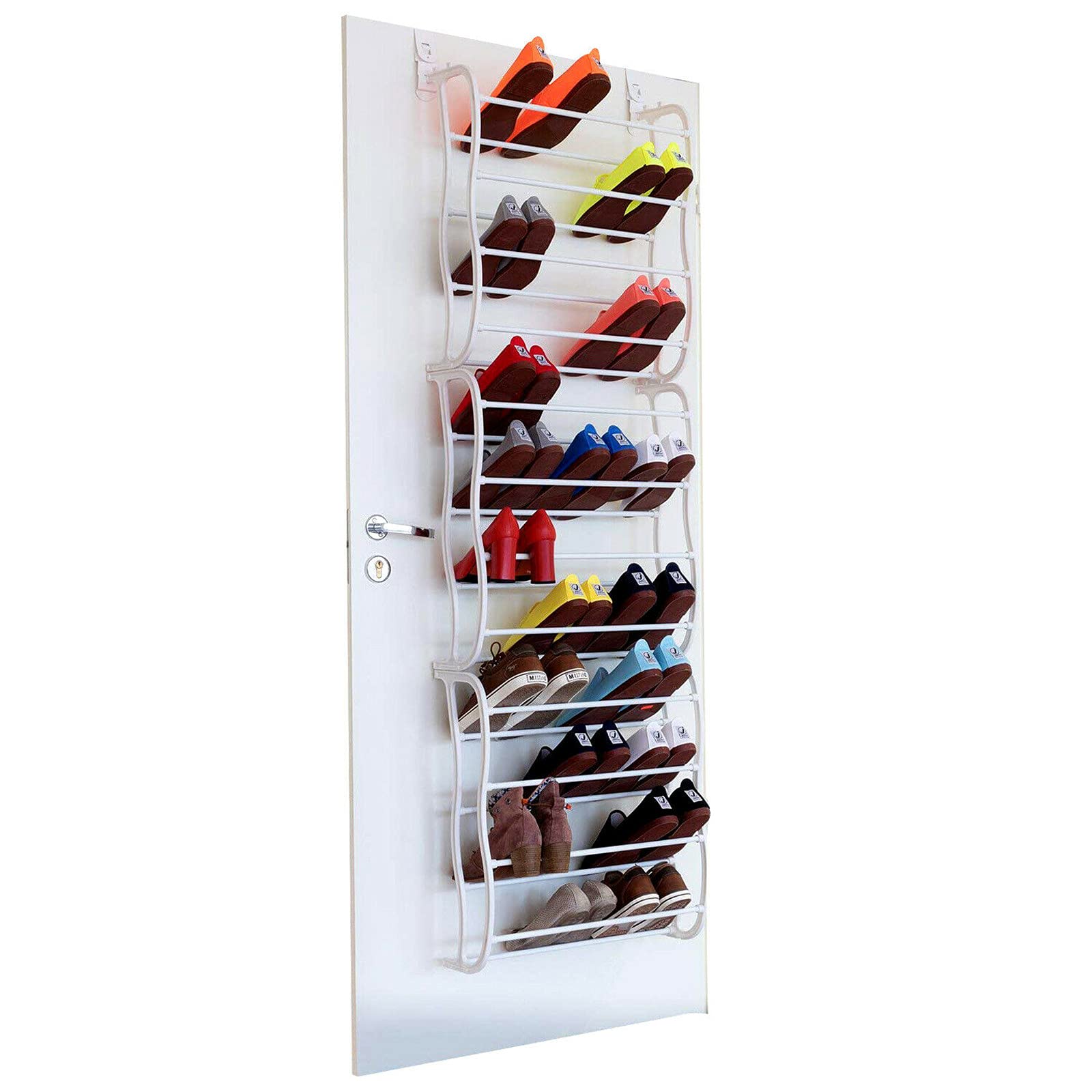 ‘XWJ’ 36 Double Door Shoe Shelf Wall-mounted Wardrobe Storage Bracket-White