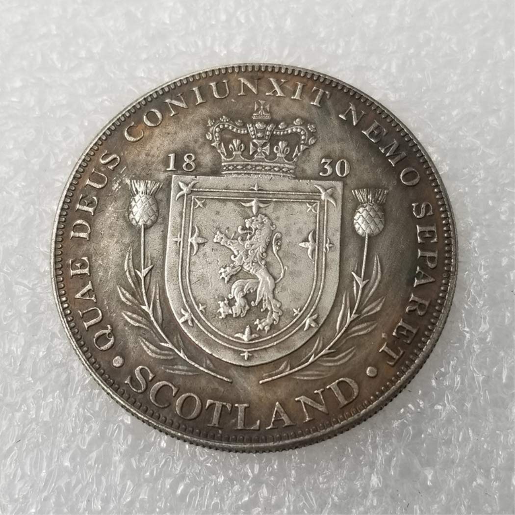 Kocreat Copy 1830 Crown William IV Scottish Shield UK Coin-Replica Great Britain Silver Dollar Pence Gold Coin Royal Souvenir Coin