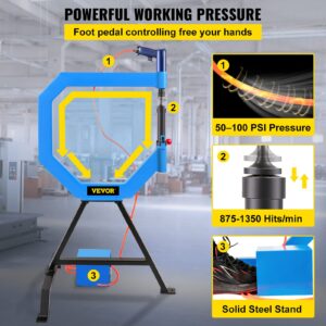 VEVOR Pneumatic Planishing Hammer, 19.63" Throat Power Hammer Blacksmithing, Planishing Hammer w/Foot Pedal & Steel Stand, 50-100PSI Air Planishing Hammer, English Wheel for Industrial Metal Shaping