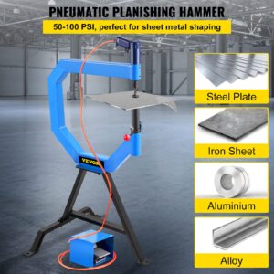 VEVOR Pneumatic Planishing Hammer, 19.63" Throat Power Hammer Blacksmithing, Planishing Hammer w/Foot Pedal & Steel Stand, 50-100PSI Air Planishing Hammer, English Wheel for Industrial Metal Shaping