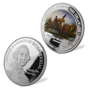 BHealthLife US President Challenge Coin George Washington 1732-1932 Crossing The Delaware