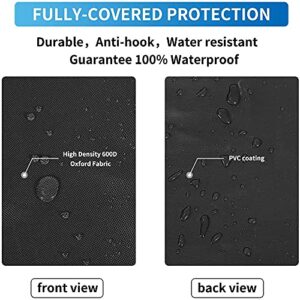 Westeco Fire Pit Cover Square 50 Inch Heavy Duty Waterproof Patio Table with PVC Liner Fits for 46/48/50 Gas Large 50In Firepit Outdoor, Black, 50InL x 50InW x 24InH