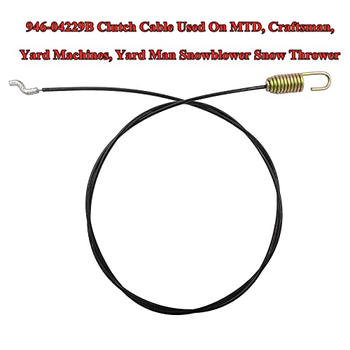 Wanotine 946-04229B Clutch Drive Cable Replaces MTD 746-04229 746-04229B 946-04229 for MTD Craftsman Cub Cadet Yard Machines Yard Man 2-Stage Snowblower Snow Thrower