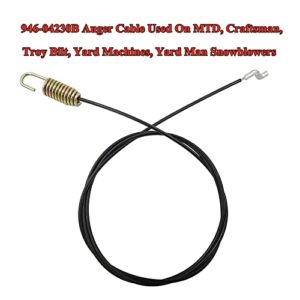 Wanotine 946-04230B Auger Clutch Cable Replaces MTD 746-04230 946-04230 946-04230A 746-04230A 746-04230B for MTD Craftsman Cub Cadet Troy Bilt Yard Machines Yard Man Snowblower Snow Thrower