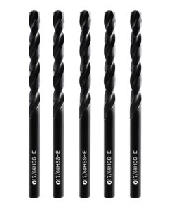 delitongude 17/64"inch hss m35 cobalt twist drill bit,high speed steel,pack of 5,suitable for steels,cast iron,stainless steel,copper and other hard metals（17/64inch）