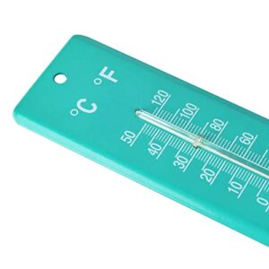 Gardtech Vertical Thermometer, Indoor Outdoor Steel Temperature Gauge Meter, Digital Temperature Monitor with Double Scale, for Patio, Garden or Nursery Area - 7.8 Inch (Green)