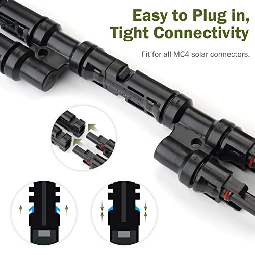 HQST Branch Connectors Y Connector in Pair MMF+FFM for Parallel Connection Between Solar Panels (1 Pair)