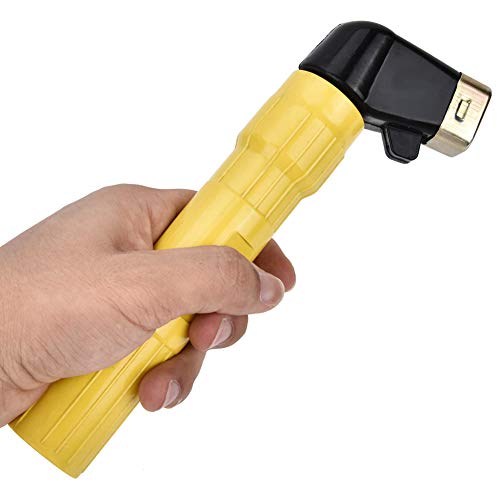 Oumefar Electrode Holder Welding Tool, 400Amp Electrode Clamp Soldering Arc Rod Welding Electrode Clamp Tool Set(Yellow)