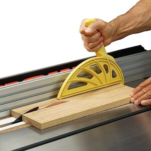 the hedgehog push block for table saws, router tables, and jointers - offset handle push stick