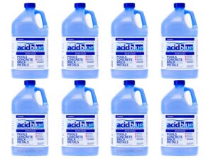 2 pack | 8 gallons - acid blue | buffered, low-fume muriatic acid swimming pool ph reducer