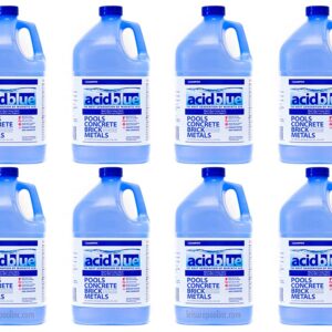 2 Pack | 8 Gallons - Acid Blue | Buffered, Low-Fume Muriatic Acid Swimming Pool pH Reducer