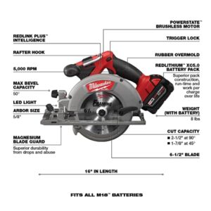 Milwaukee M18 FUEL 18-Volt Lithium-Ion Brushless Cordless Combo Kit with Two 5.0 Ah Batteries, 1 Charger, 2 Tool Bags (7-Tool)