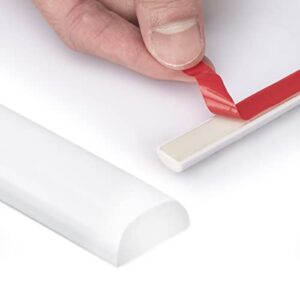 art3dwallpanels 10 ft flexible peel and stick trim molding for backsplash tile edge, self-adhesive wall trim for corner decor（white）