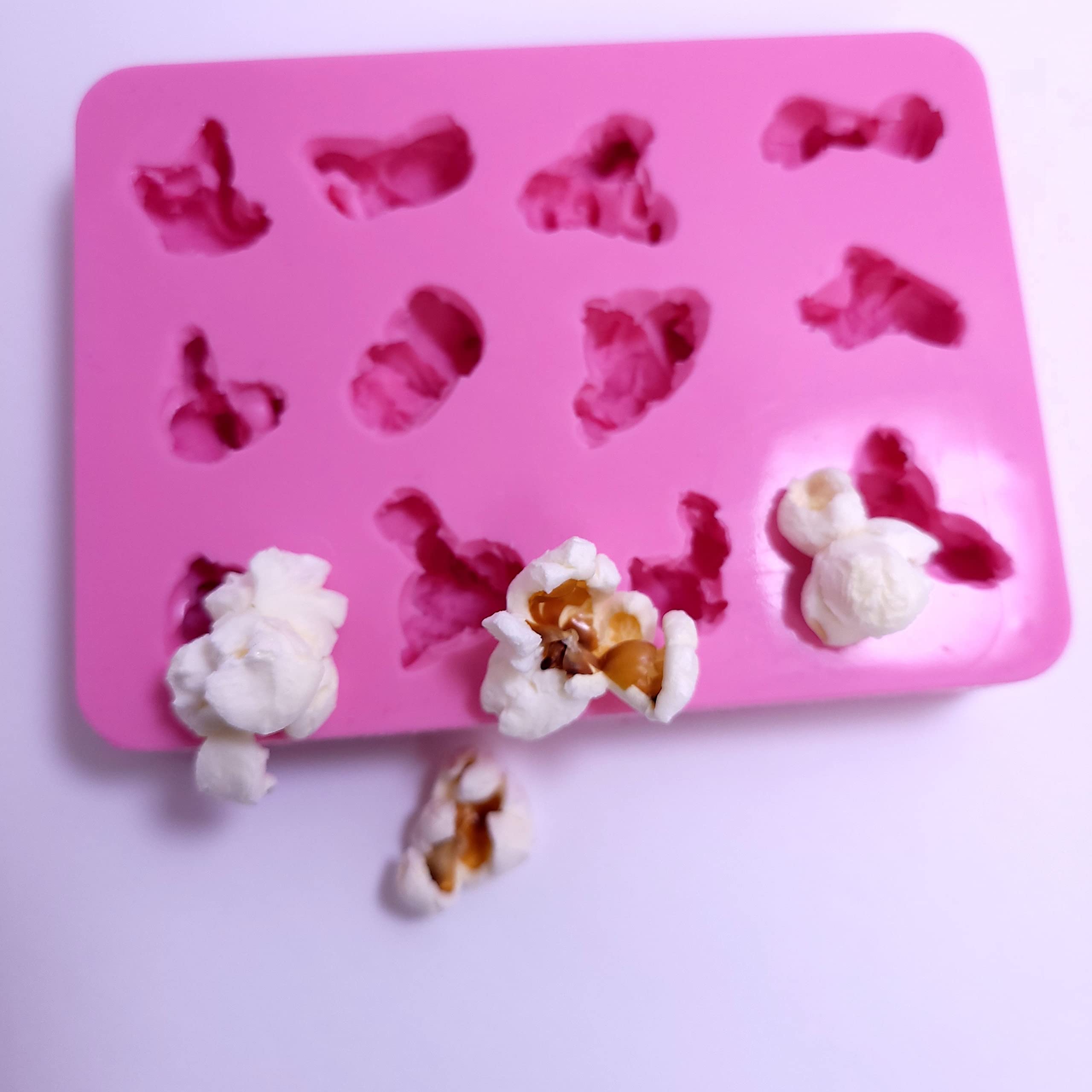 Popcorn Silicone Mold 12 cavities Wax mold Resin mold Soap mold Realistic Popcorn fake food Flexible mold NC043