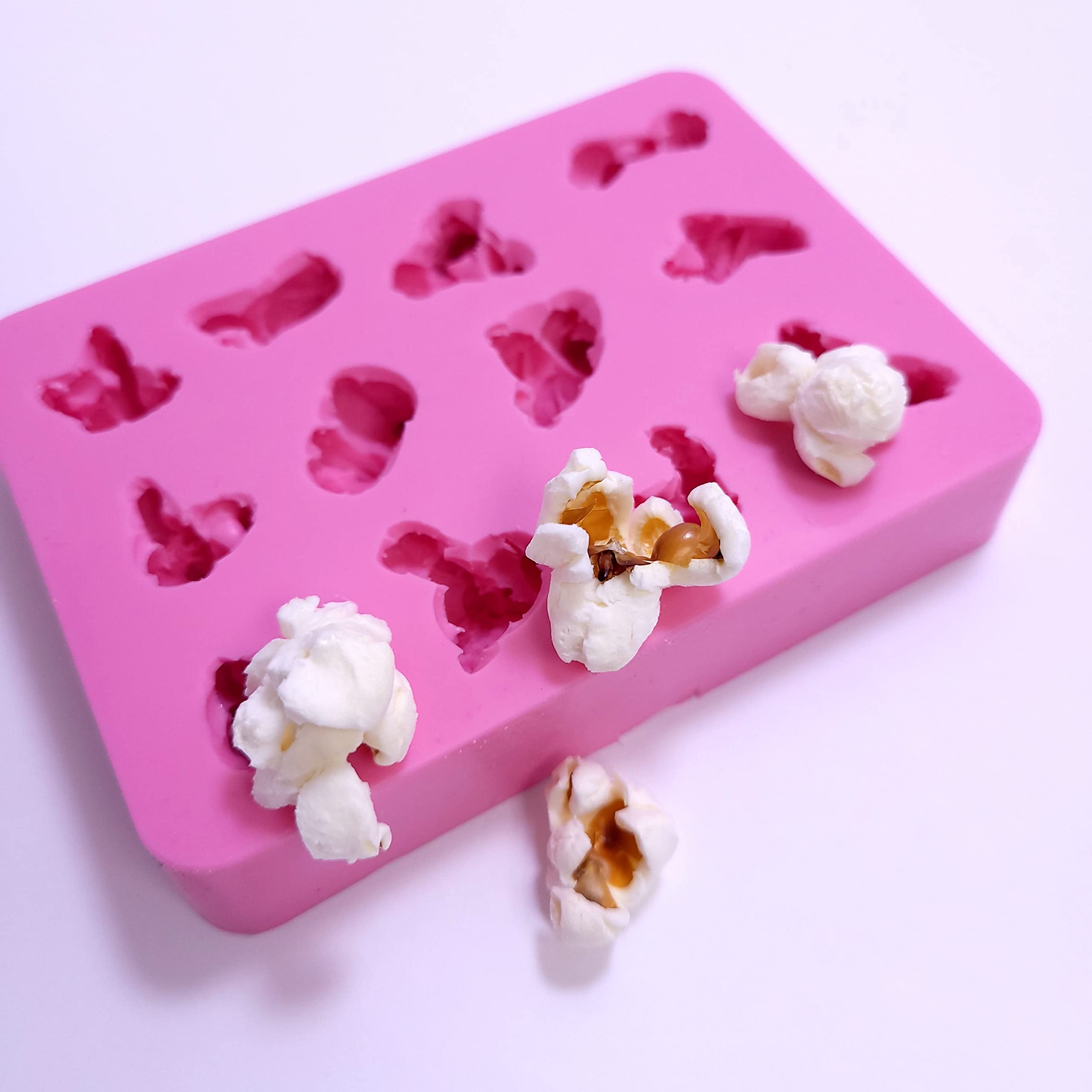 Popcorn Silicone Mold 12 cavities Wax mold Resin mold Soap mold Realistic Popcorn fake food Flexible mold NC043