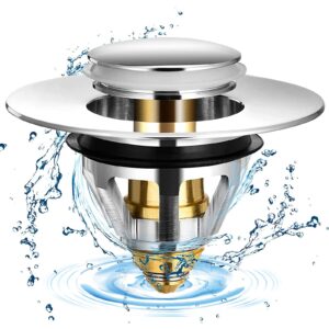 bathroom sink plug pop-up drain filter for 1.2-1.42 inch basin sink stopper (1pc)