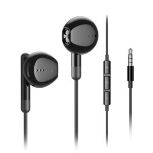 kimwood wired earbuds with microphone, wired earphones in-ear headphones hifi stereo, powerful bass and crystal clear audio, compatible with iphone, ipad, android, computer most with 3.5mm jack