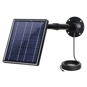 X-DRAGON Solar Panel for Security Camera Outdoor, IP67 Waterproof Solar Panel, 5V 3.5W Micro USB Solar Panel, 360° Adjustable Wall Mounting Bracket