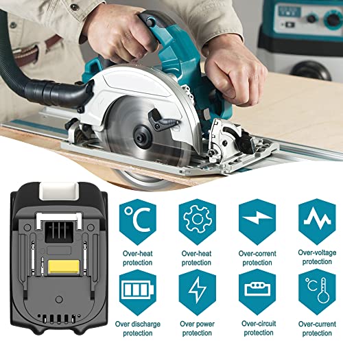 CHAUNVEN 6.0Ah Battery Replacement for Makita 18V Battery Compatible with 18 Volt BL1860B BL1850B BL1840B BL1830B BL1815B Batteries