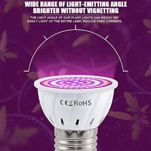 ZJING 18W/20W/25W LED Grow Light Bulb, E27/E14/GU10/MR16/B22 Full Spectrum 80 LED, 1800LM, 270°, Grow Light for Indoor Greenhouse Hydroponic Bonsai,Mr16,24W
