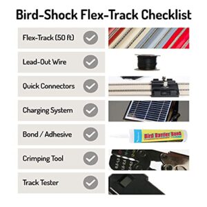 Bird Barrier Solar Charger – 12V Solar Power Bank with Bottom Connectors – Powers 500ft Track – User-Friendly On Off Switch – Ideal Solar Battery Charger for Smaller Projects