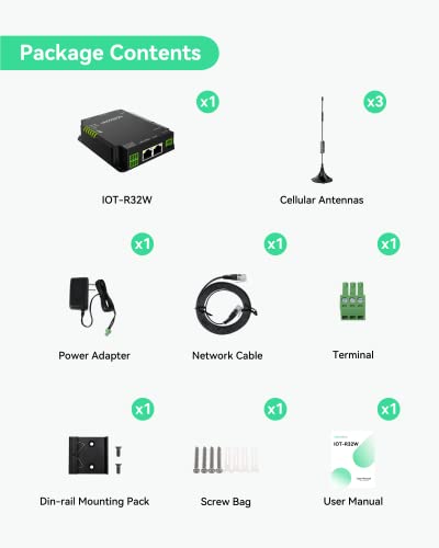 【Upgrade】 LINOVISION Industrial 4G LTE Router for AT&T, T-Mobile and Verizon, Support WiFi, Dual SIM Cards, RS485, DI/DO, Secure VPN Access, Cloud Management, Cellular Router for M2M/IOT Application