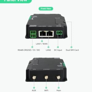 【Upgrade】 LINOVISION Industrial 4G LTE Router for AT&T, T-Mobile and Verizon, Support WiFi, Dual SIM Cards, RS485, DI/DO, Secure VPN Access, Cloud Management, Cellular Router for M2M/IOT Application