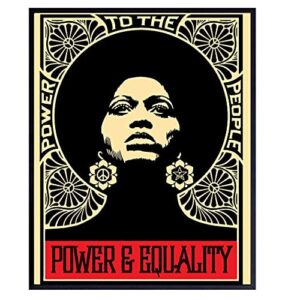 african american wall art & decor - black culture - power to the people - black art - black pride poster - black lives matter sign - gifts for african american women, men, girl, boy - classroom decor