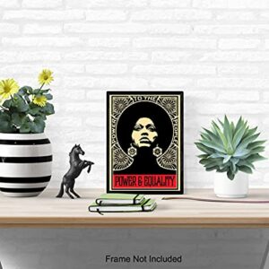 African American Wall Art & Decor - Black Culture - Power to The People - Black Art - Black Pride Poster - Black Lives Matter Sign - Gifts for African American Women, Men, Girl, Boy - Classroom Decor