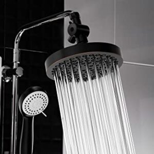 Shower Head With Handheld Combo, 6 Inch High Pressure Rainfall Showerhead With Hand Held 70 Inch Hose for Bath - Adjustable Swivel Shower Head Spray Anti-leak Nozzles - Universal Fit