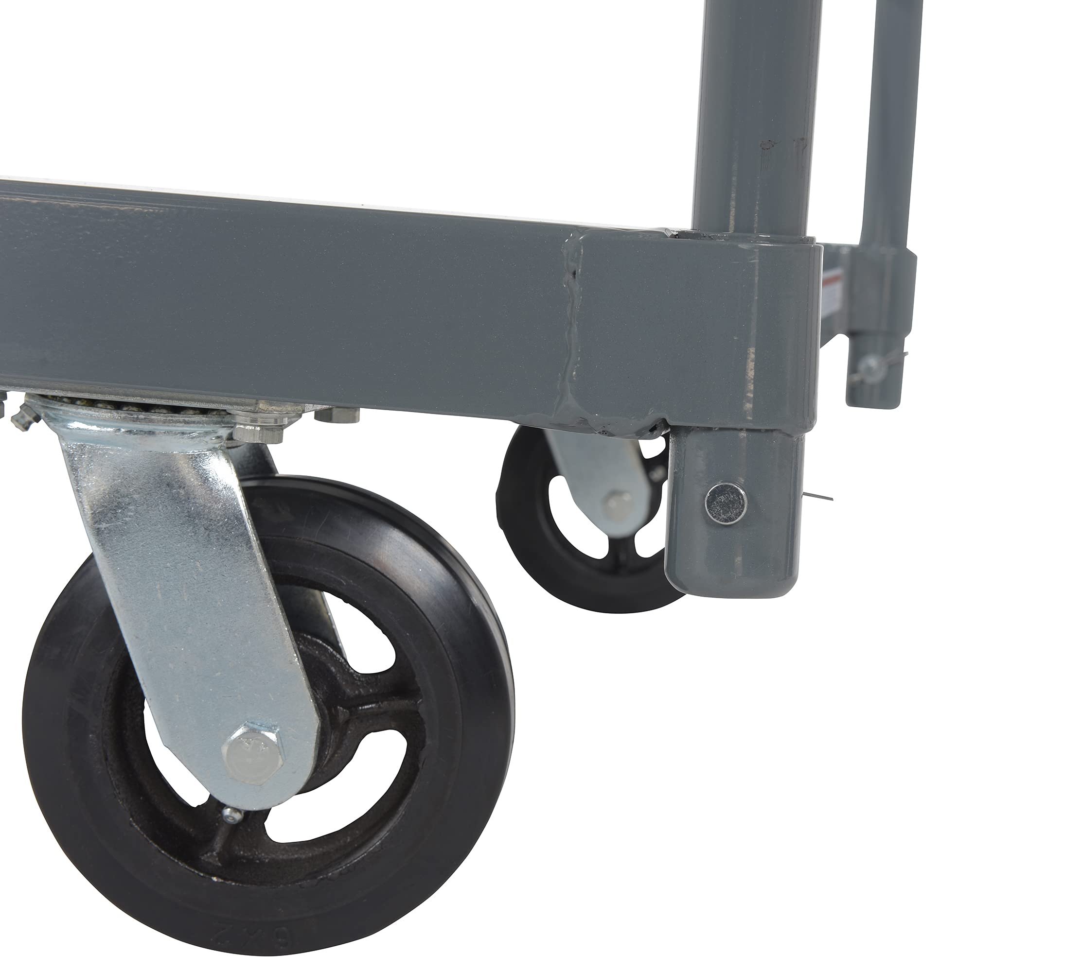 Vestil ECSPT-3060 Steel Smooth Deck Platform Truck 30 in. x 60 in. 2000 Lb. Capacity Gray