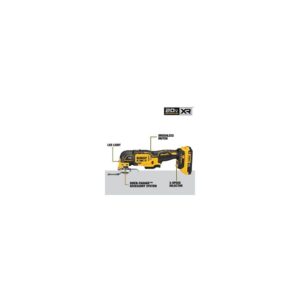 DEWALT 20V Oscillating Tool, Cordless, Wood Blades, Sandpaper, Tool Bag, Battery and Charger Included (DCS356SD1)