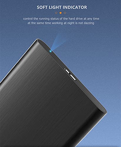 Caraele 750GB Ultra Slim Portable External Hard Drive USB3.0 HDD Storage Compatible for PC, Desktop, Laptop, MacBook, Chromebook, Xbox One, Xbox 360, PS4 (Black)