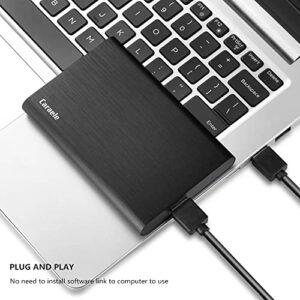 Caraele 750GB Ultra Slim Portable External Hard Drive USB3.0 HDD Storage Compatible for PC, Desktop, Laptop, MacBook, Chromebook, Xbox One, Xbox 360, PS4 (Black)