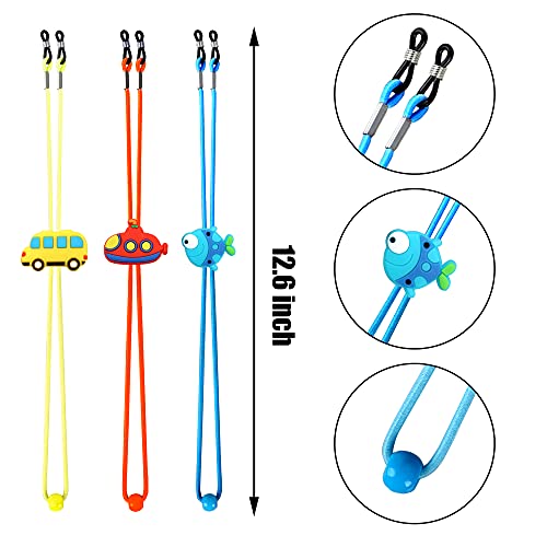 BANBALLON Kids Glasses Strap Adjustable Anti-slip Eyeglass Straps Adjuster Stretchy Sunglass Straps String for Kids (8pcs) Eyewear Retainer Glasses Chain Glasses Lanyard for Girls Boys