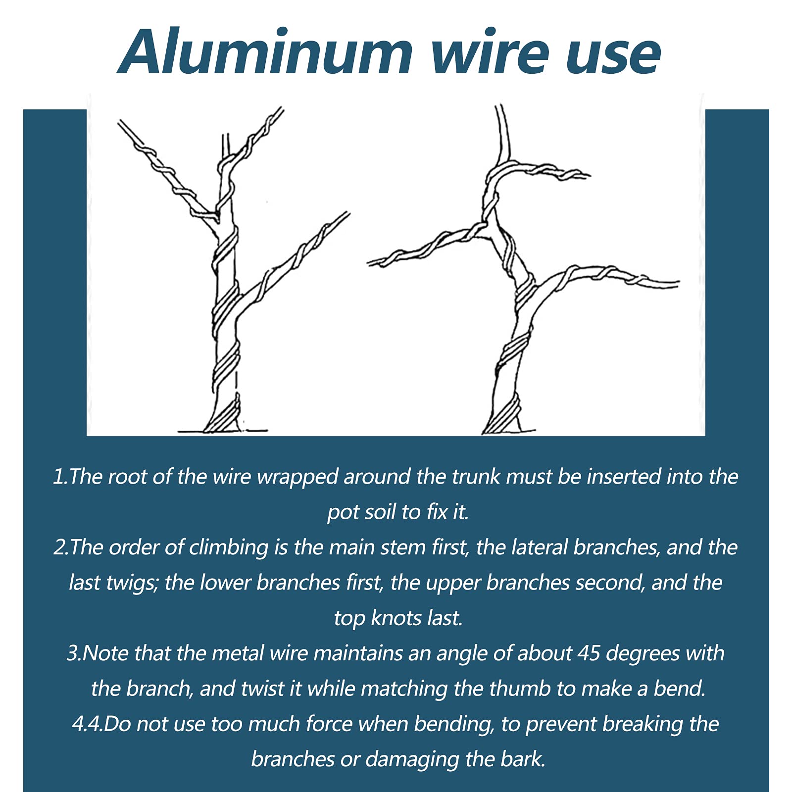 SHHMA Bonsai Wire Aluminum Wire for Bonsai Trees Suitable for Hand Potted Plants, Black, Weight 500G,Diameter:6mm