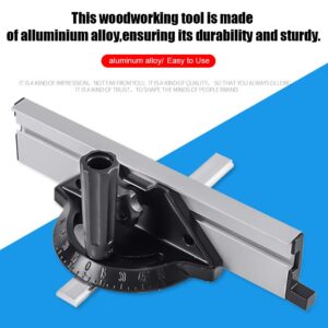 Table Saw Miter Gauge with Aluminum Miter Fence,Both Sides 60 Angle Adjustable,Be Used for Table Saws, Band Saws, Router Tables, Jointers(Black)