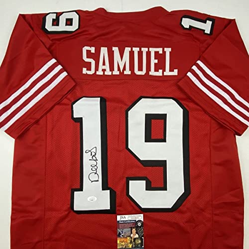 Autographed/Signed Deebo Samuel San Francisco Red Alternate Football Jersey JSA COA