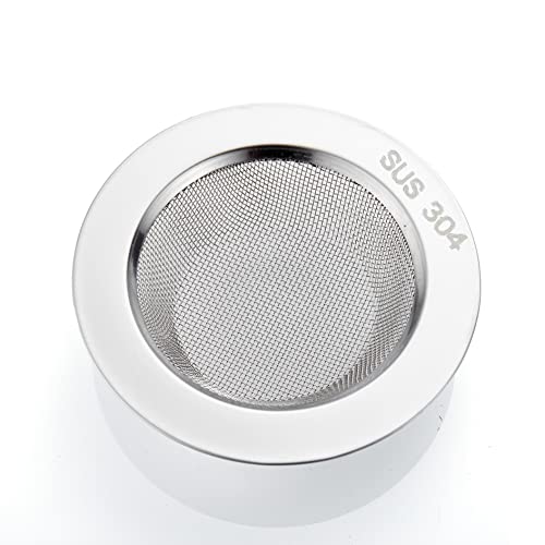 Upgrade 304 Stainless Steel Kitchen Sink Strainer, Kitchen Sink Drain Strainer, Sink Strainers with Large Wide Rim 4.5" Diameter for Kitchen Sinks (Stainless Steel 304) (1 Pack)