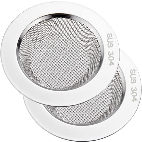 Upgrade 304 Stainless Steel Kitchen Sink Strainer, Kitchen Sink Drain Strainer, Sink Strainers with Large Wide Rim 4.5" Diameter for Kitchen Sinks (Stainless Steel 304) (1 Pack)