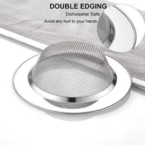 Upgrade 304 Stainless Steel Kitchen Sink Strainer, Kitchen Sink Drain Strainer, Sink Strainers with Large Wide Rim 4.5" Diameter for Kitchen Sinks (Stainless Steel 304) (1 Pack)