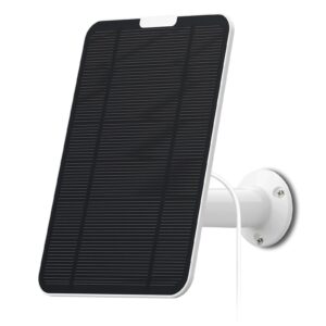 4w 6v solar panel compatible with arlo pro 3/pro 4/arlo ultra/ultra 2/arlo go 2 only, includes secure wall mount, ip65 weatherproof,13.1ft power cable