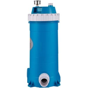 VEVOR Cartridge Pool Filter, 150Sq. Ft Filter Area Inground Pool Filter,Above Ground Swimming Pool Cartridge Filter System w/Polyester Cartridge,Corrosion-proof,Auto Pressure Relieve,2 Unions Included