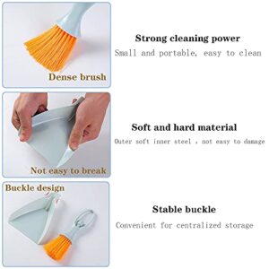 AHAVINTAGE.COM Mini Dustpan and Brush Set Cleaning Tool,Broom and Dustpan Set The Best Mini Hand Broom,Desk,Countertop,Key Board,Cat,Dog and Other Pets,Dustpan Green