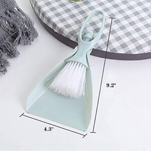 AHAVINTAGE.COM Mini Dustpan and Brush Set Cleaning Tool,Broom and Dustpan Set The Best Mini Hand Broom,Desk,Countertop,Key Board,Cat,Dog and Other Pets,Dustpan Green