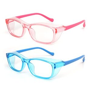 outray 2 pack kids anti fog safety glasses with side shield & blue light blocking lens protective goggles age 6-12